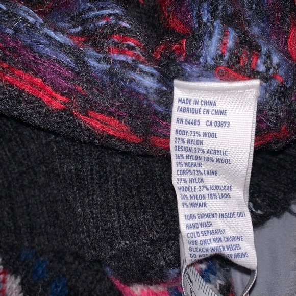 wool/acrylic/mohair ~fair isle sweater - Picture 5 of 5